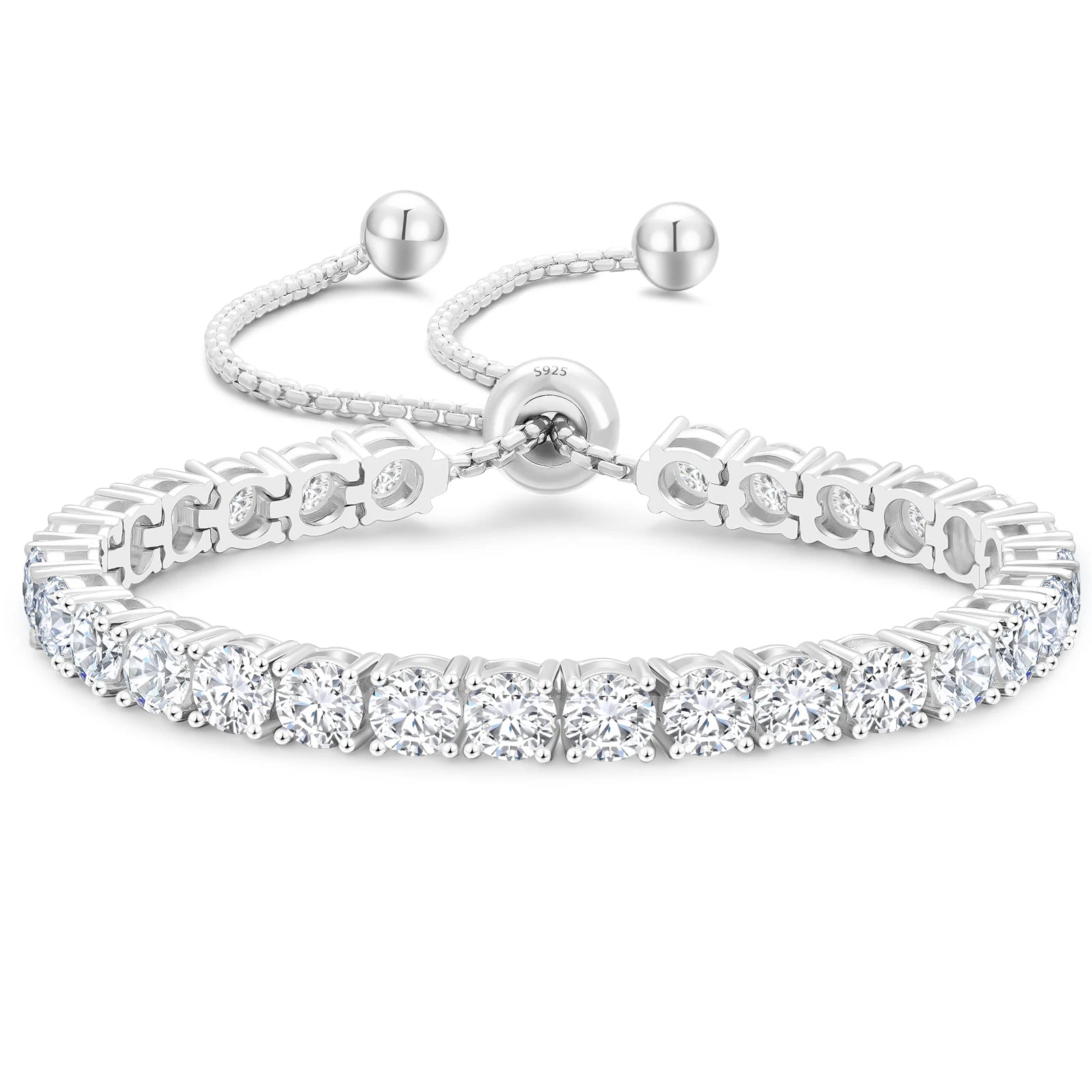 The Signature 925 Sterling Silver 4mm Tennis Bracelet