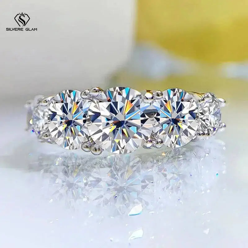 The 3.6CT Radiant Five-Stone Moissanite Ring