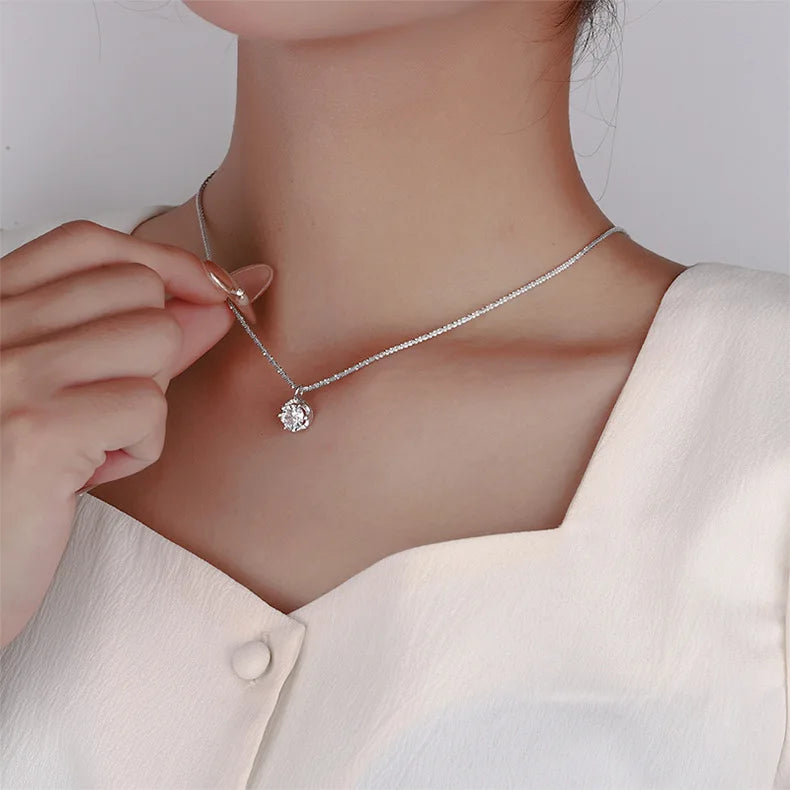 The Signature Moissanite Solitaire Pendant