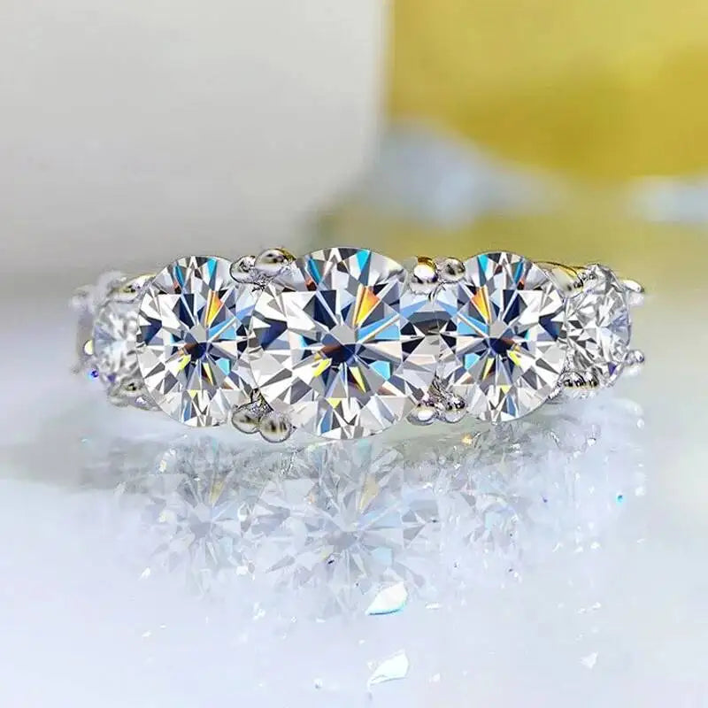 The 3.6CT Radiant Five-Stone Moissanite Ring