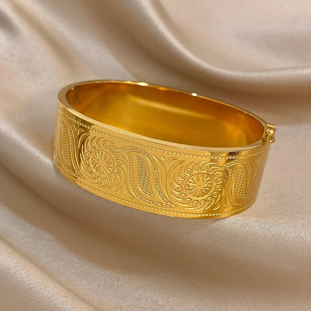 The Engraved Solar Bangle
