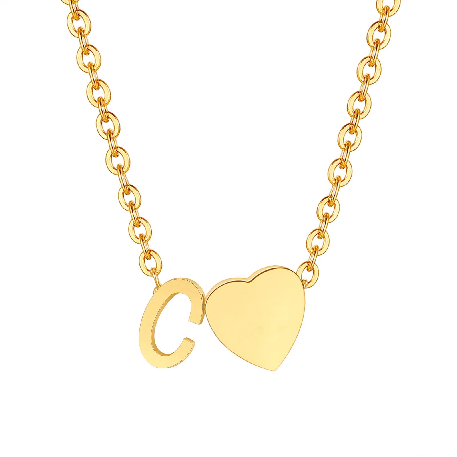 Heart Initial Necklace – Unique Gift for Women & Girls