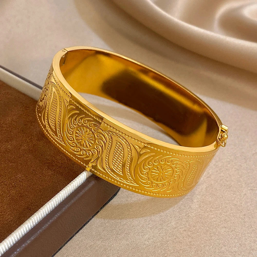 The Engraved Solar Bangle