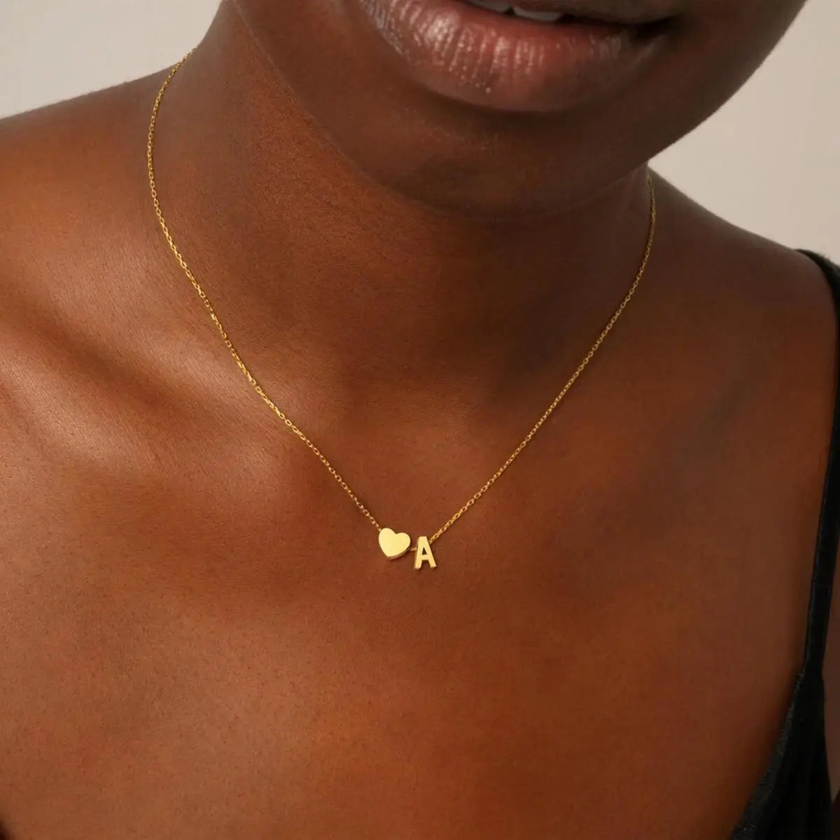 Heart Initial Necklace – Unique Gift for Women & Girls
