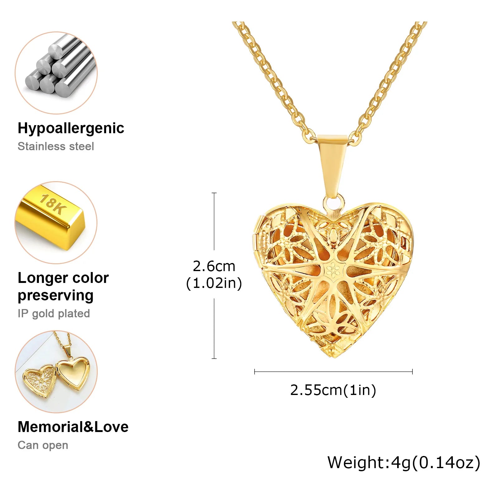 The Polished Heart Locket