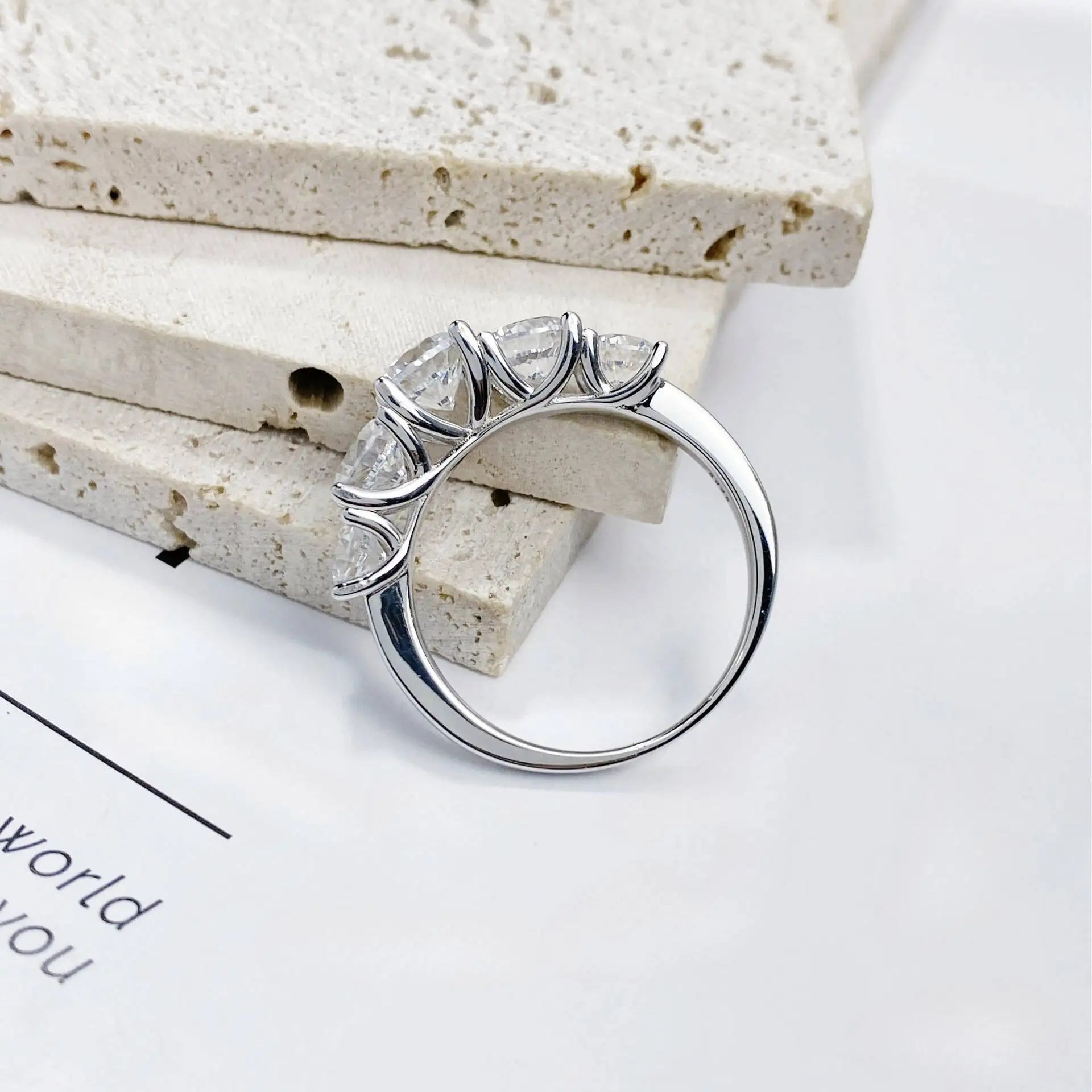 The 3.6CT Radiant Five-Stone Moissanite Ring