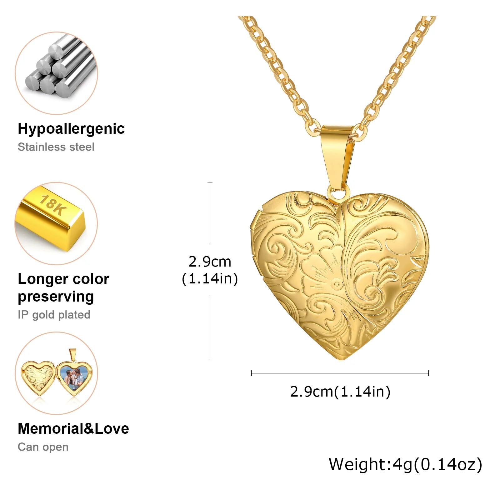 The Polished Heart Locket