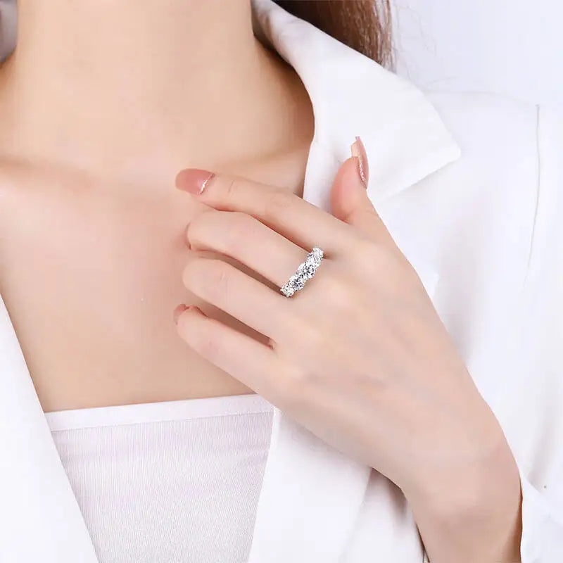 The 3.6CT Radiant Five-Stone Moissanite Ring