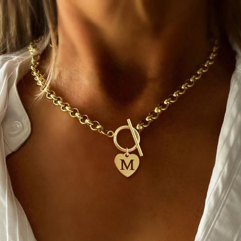 Gold Love Letter Necklace – Personalized Jewelry Gift